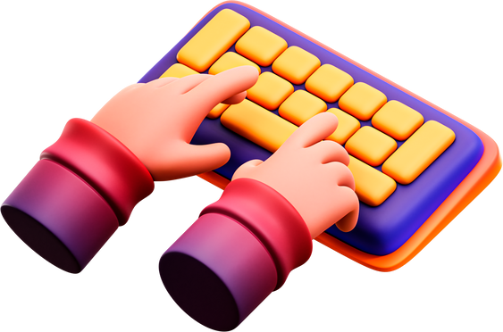 3d keyboard or Typing Hand Gesture